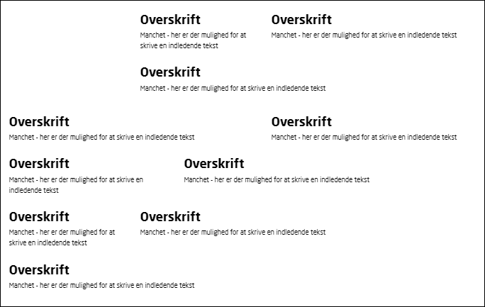 Her kan du indsætte et overskrits-modul