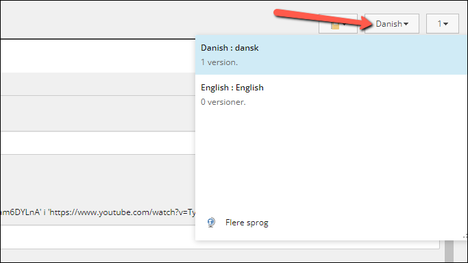 Vælg dansk eller engelsk sprogversion
